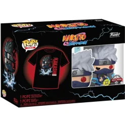 Funko Pop! Tees Naruto Shippuden Pack Figura Kakashi Edición Especial Brilla en la Oscuridad con Camiseta Talla XL