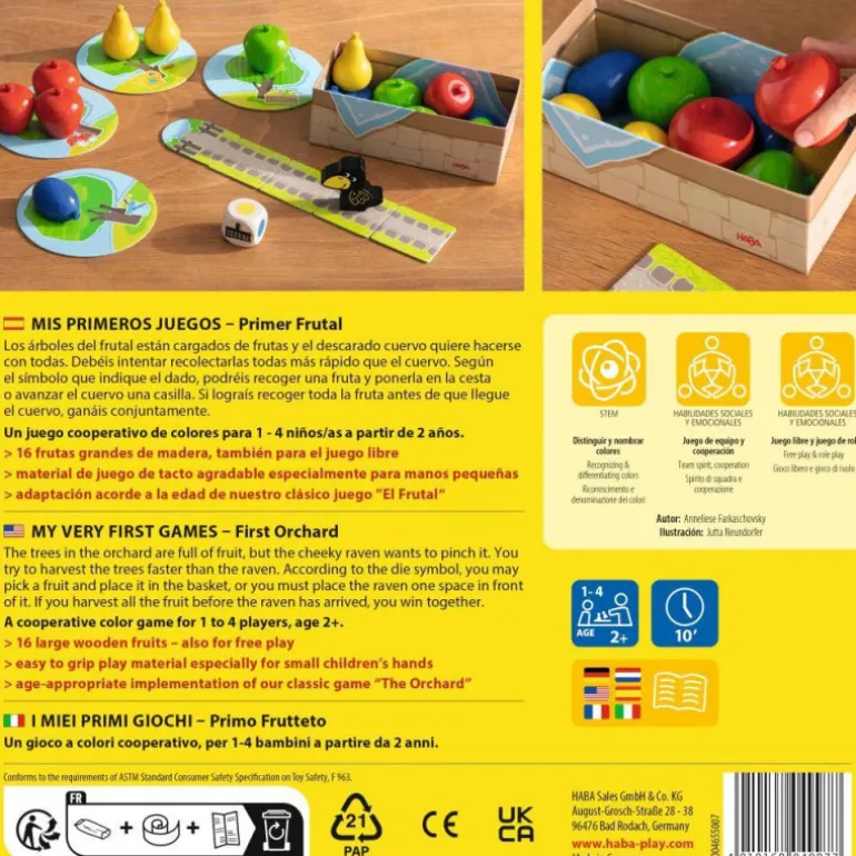 Haba Mis Primeros Juegos Primer Frutal Juego de Mesa Infantil