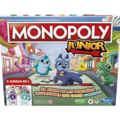 Hasbro Gaming Monopoly Junior 2 Juegos en 1 Juego de Mesa