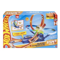 Hot Wheel Conjunto de Pista de Acrobacias Choque en el Aire con Coche