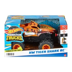 Hot Wheels Monster Trucks Coche Teledirigido, HW Tiger Shark RC