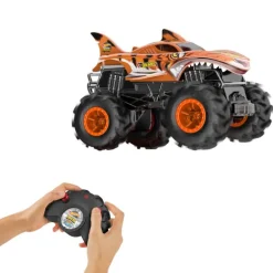 Hot Wheels Monster Trucks Coche Teledirigido, HW Tiger Shark RC