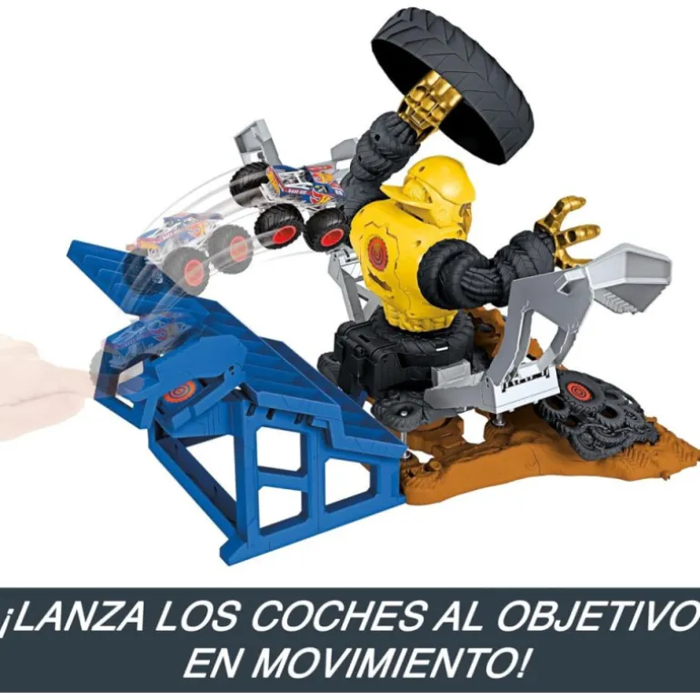 Hot Wheels Monster Trucks Arena Smashers Mega Wrex Vs Crushzilla Takedown