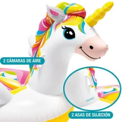 INTEX Unicornio Hinchable 198 x 140 x 97 cm.