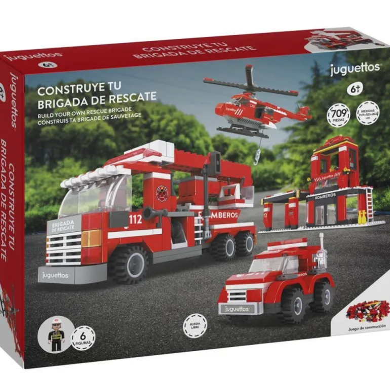 Juguettos Construcción Brigada Rescate 709 Piezas