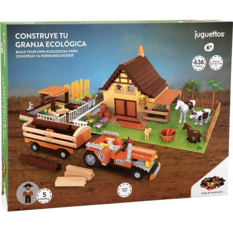 Juguettos Construcción Granja Ecológica 636 Piezas