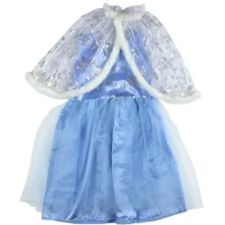 Juguettos Disfraz Infantil de Princesa Azul Con Capa