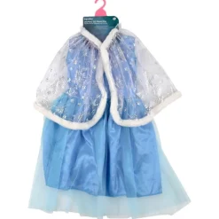 Juguettos Disfraz Infantil de Princesa Azul Con Capa