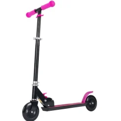 Juguettos Patinete de Aluminio Negro y Rosa