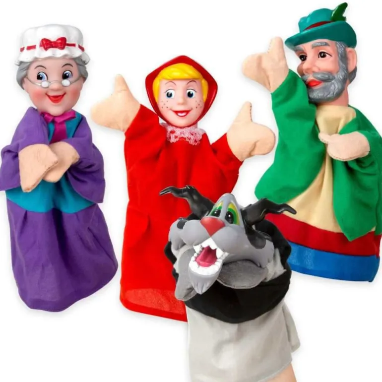 Juguettos Teatro con 4 Marionetas de Caperucita Roja