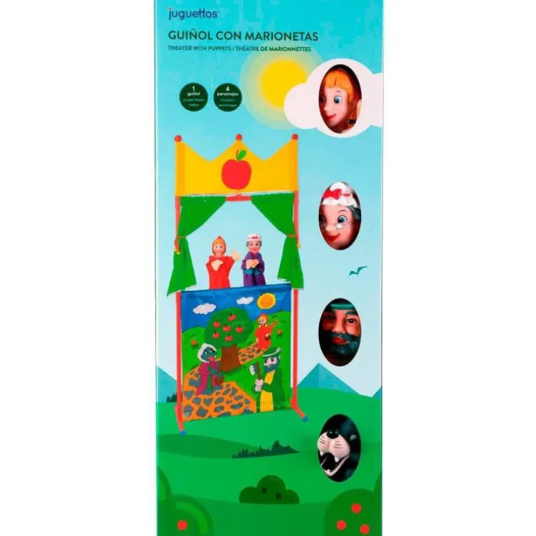 Juguettos Teatro con 4 Marionetas de Caperucita Roja