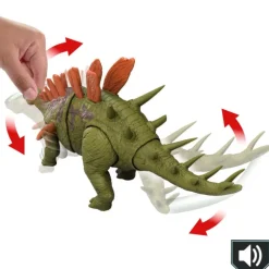 Jurassic World Dinosaurio Kentrosaurus Rugido Salvaje con Sonido de Rugido y Acción de Ataque