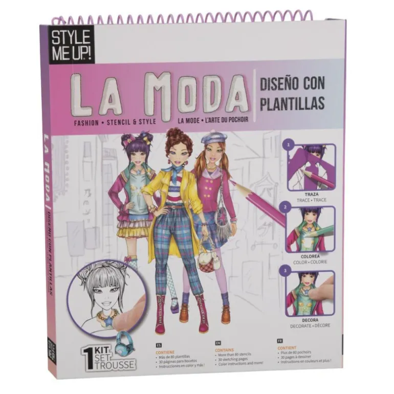 Kit Para Colorear Fashion Stencil & Style