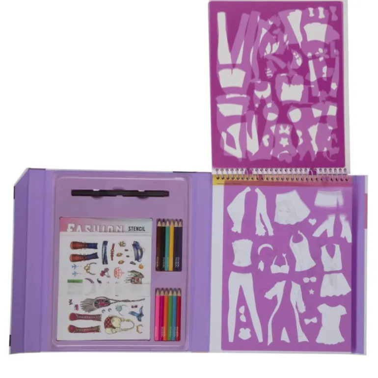 Kit Para Colorear Fashion Stencil & Style