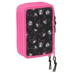 Kuromi Plumier Triple 37 Piezas