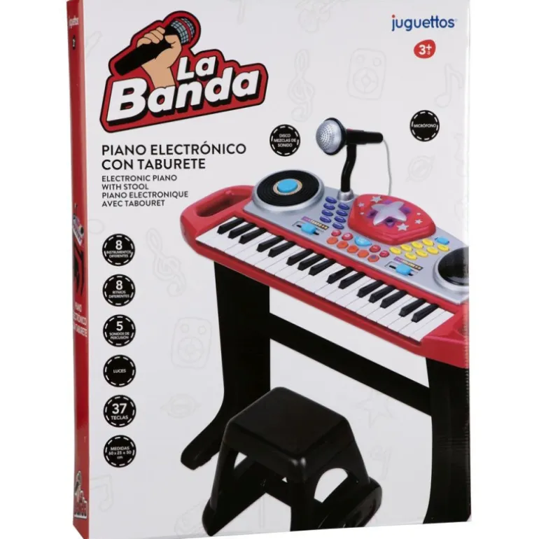 La Banda Piano Electrónico con Taburete