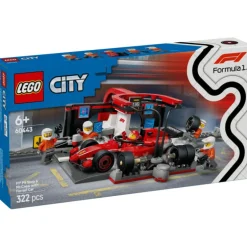 LEGO City Project Alicia 2025 Parada en Boxes de F1 y Equipo de Mecánicos con Coche Ferrari - 60443