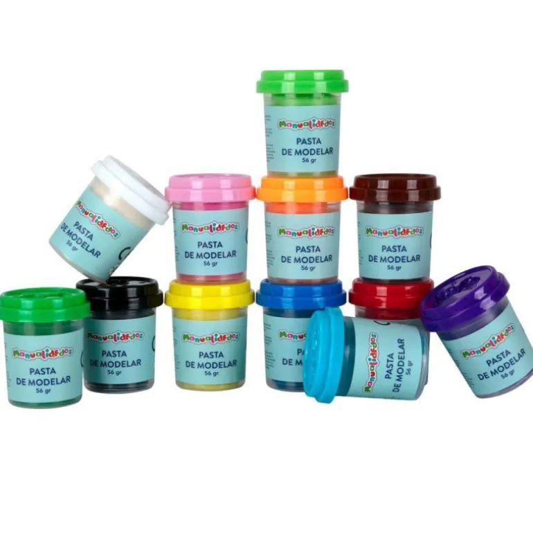 Manualidedos 12 Botes Pasta de Modelar