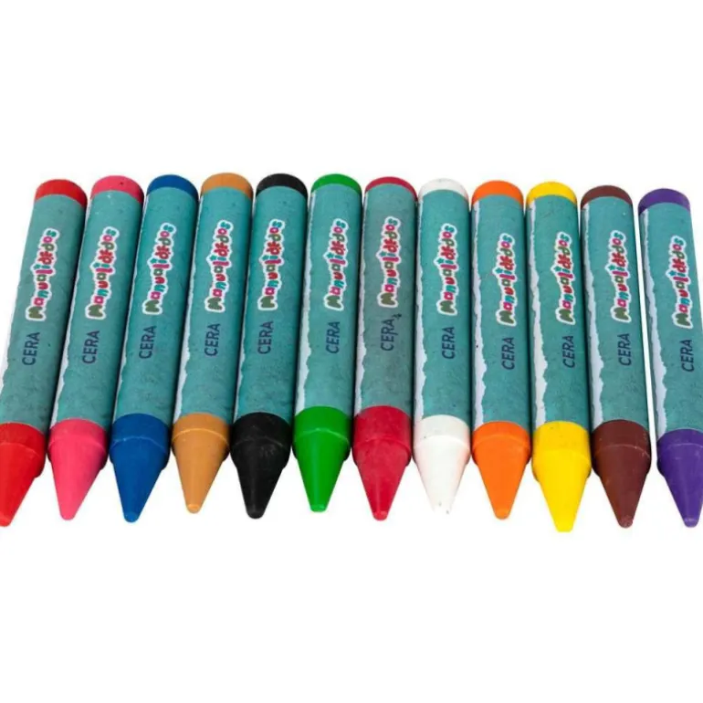 Manualidedos 12 Ceras de Colores