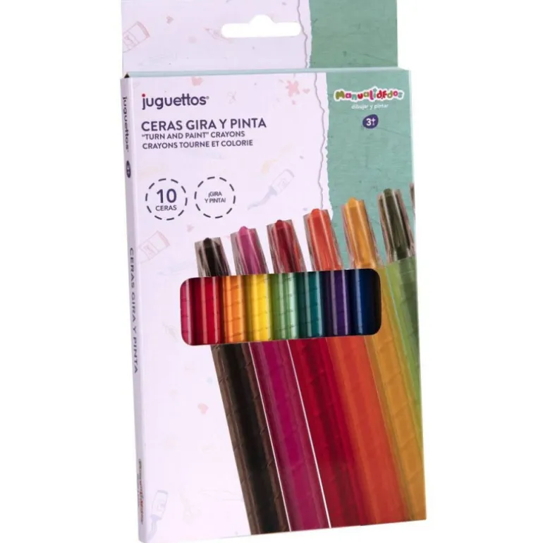 Manualidedos 10 Ceras Gira y Pinta