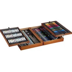 Manualidedos Maletín Artístico de Madera 174 Piezas