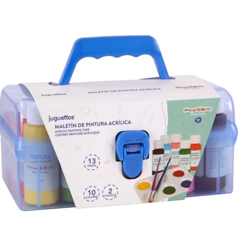 Manualidedos Maletín de Pintura Acrílica 13 Piezas