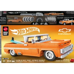 Mattel Brick Shop Hot Wheels Camioneta Custom 62 Chevy con 858 piezas