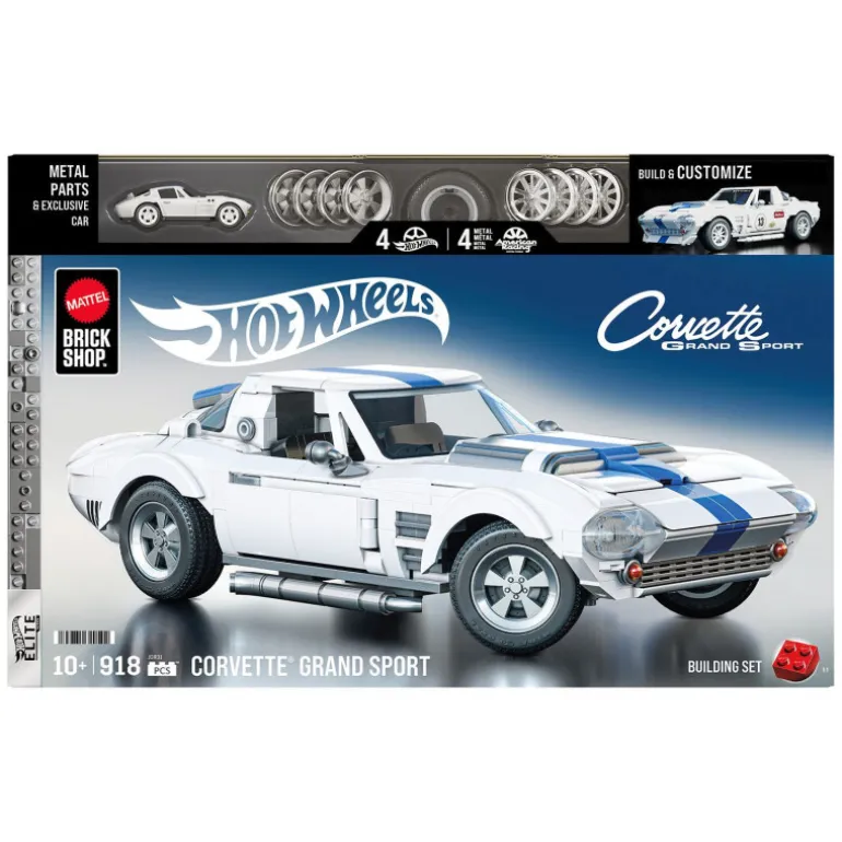 Mattel Brick Shop Hot Wheels Corvette Grand Sport Elite 918 Piezas