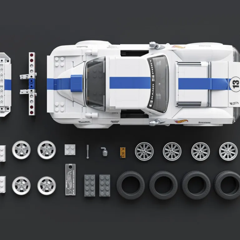 Mattel Brick Shop Hot Wheels Corvette Grand Sport Elite 918 Piezas