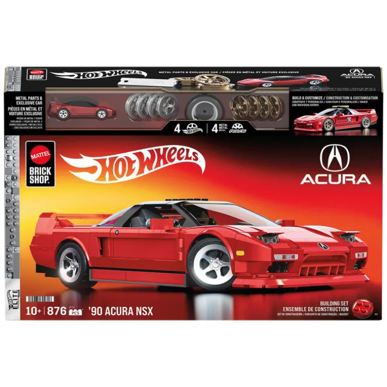 Mattel Brick Shop Hot Wheels 90 Acura NSX Elite Series 876 piezas