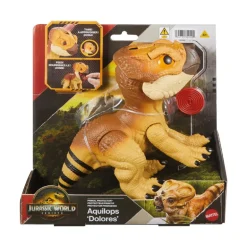 Mattel Jurassic World: El Renacer, Aquilops Dolores Protector Primal Dinosaurio Interactivo