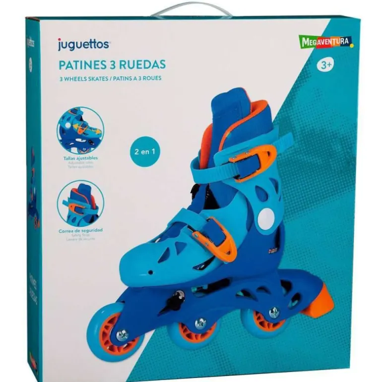 Megaventura Patín 3 Ruedas Azul Talla S