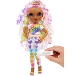 MGA Rainbow High Color & Create Muñeca Ojos Morados