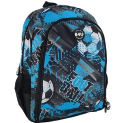 Mochila Grande con Cantoneras de Goma B4U Calcio Azul