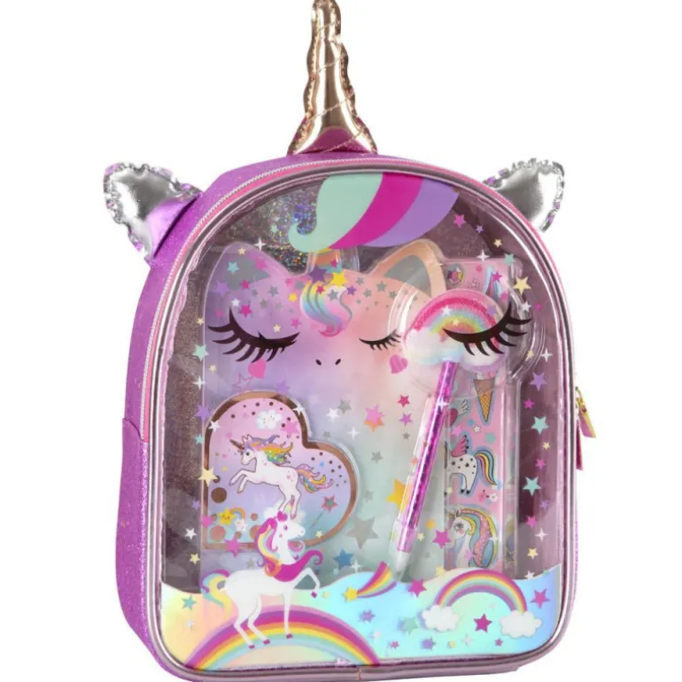 Mochila Unicornio con Accesorios de Papelería