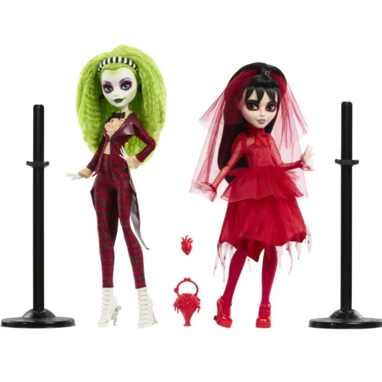 Monster High Beetlejuice Beetlejuice Pack de 2 Muñecas de Colección de Beetlejuice y Lydia