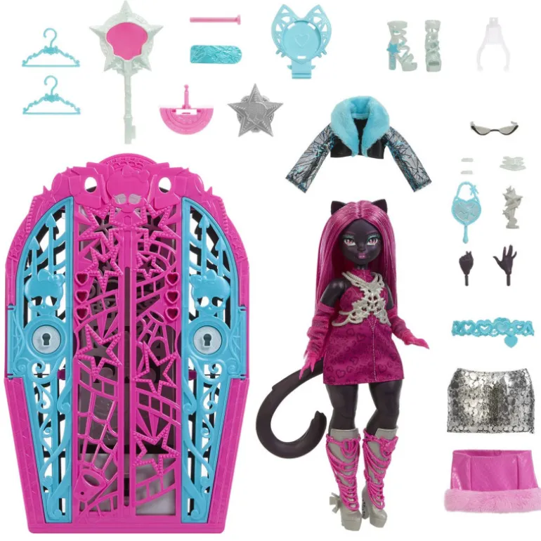 Monster High Conjunto de Juego de Catty Noir de Skulltimate Secrets Hauntlywood Mysteries