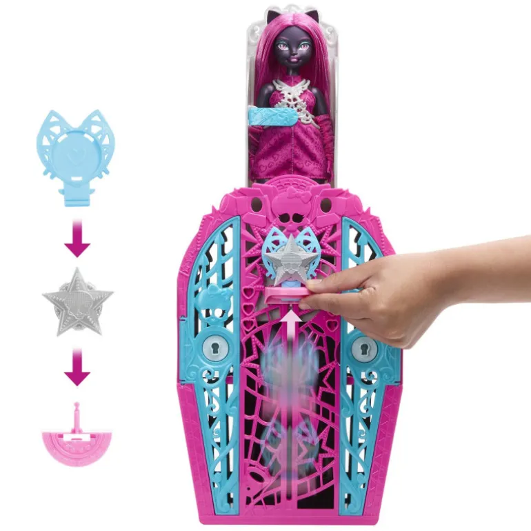 Monster High Conjunto de Juego de Catty Noir de Skulltimate Secrets Hauntlywood Mysteries