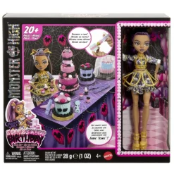 Monster High Kit de Pastelería de la Colección Cumplespantos de con Muñeca Clawdeen Wolf
