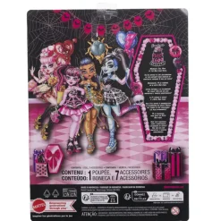 Monster High Muñeca Cleo de Nile de la Colección Cumplespantos con Vestido de Fiesta