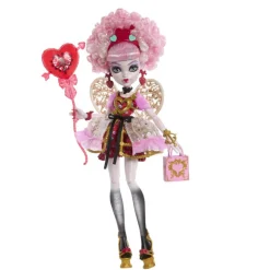 Monster High Muñeca Cupid Asteria de la Colección Cumplespantos con Vestido de Fiesta