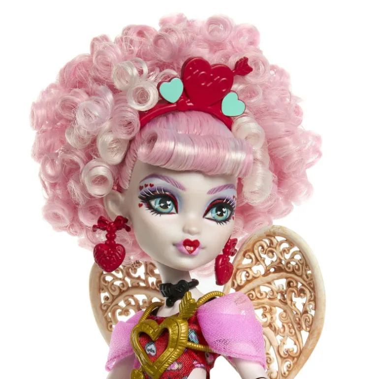 Monster High Muñeca Cupid Asteria de la Colección Cumplespantos con Vestido de Fiesta