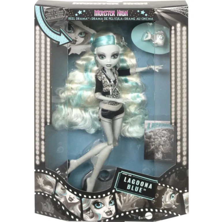 Monster High Muñeca Lagoona Blue en Blanco y Negro con Pósteres