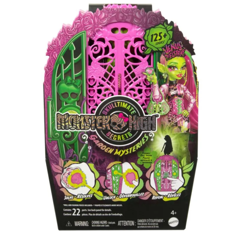 Monster High Skulltimate Secrets Jardín Misterioso Venus McFlytrap Conjunto de Muñeca y Accesorios