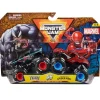 Monster Jam Marvel Pack 2 Vehículos Venom Vs Spider-Man