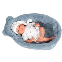 Muñeca Arias Andie Azul con Cuna 40 cm