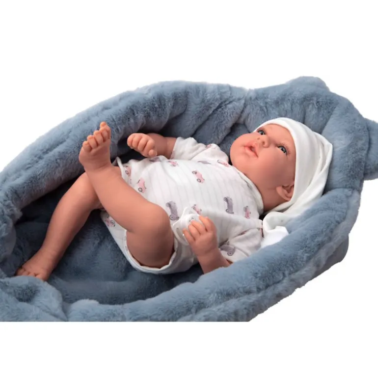 Muñeca Arias Andie Azul con Cuna 40 cm