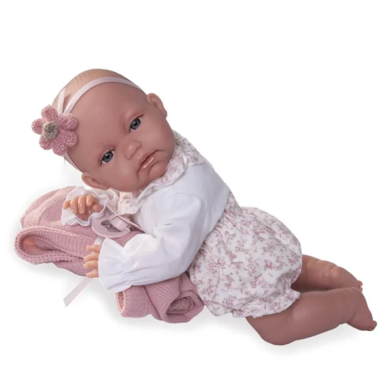 Muñecas Antonio Juan Recién Nacida Baby Toneta Posturitas con Mantita