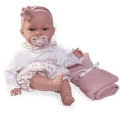 Muñecas Antonio Juan Recién Nacida Baby Toneta Posturitas con Mantita