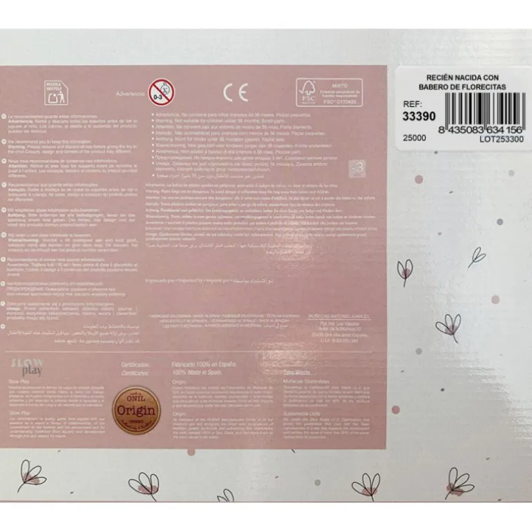 Muñecas Antonio Juan Recién Nacida Lúa Bolitas Babero Cuerpo con Relleno Especial